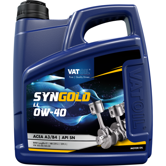 4 L can VatOil SynGold LL 0W-40