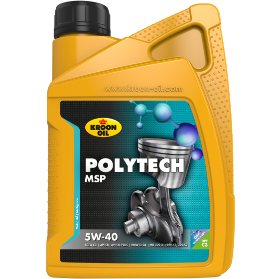 1 L bottle Kroon-Oil PolyTech MSP 5W-40