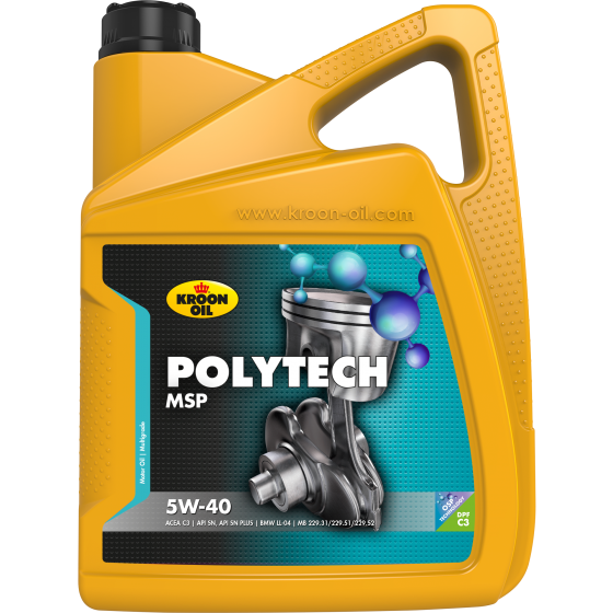 5 L can Kroon-Oil PolyTech MSP 5W-40