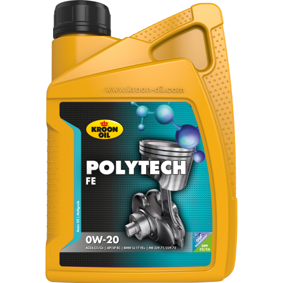 1 L bottle Kroon-Oil PolyTech FE 0W-20